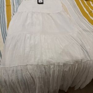 White maxi strapless amalfi fashion nova dress